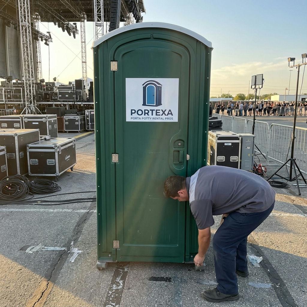 Flushable porta potty rental in Dallas