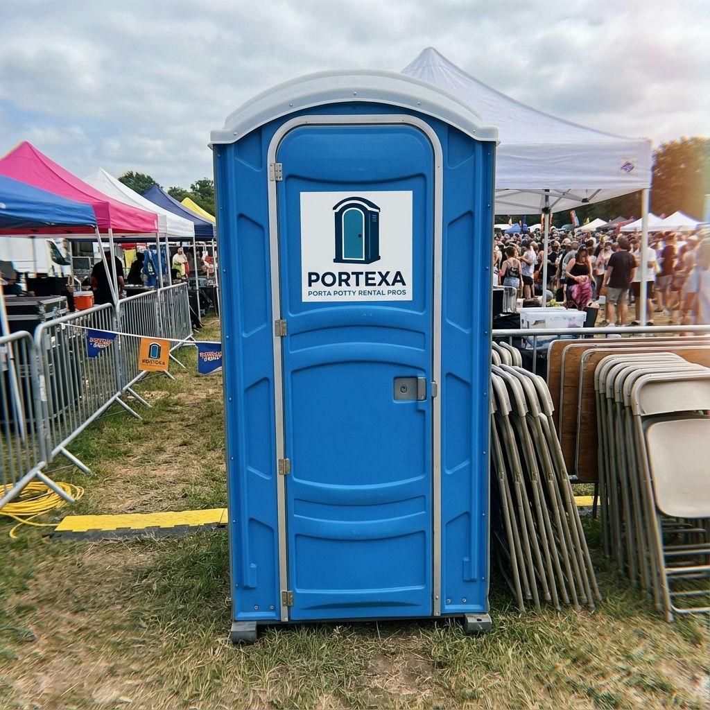 Outdoor event portable restroom