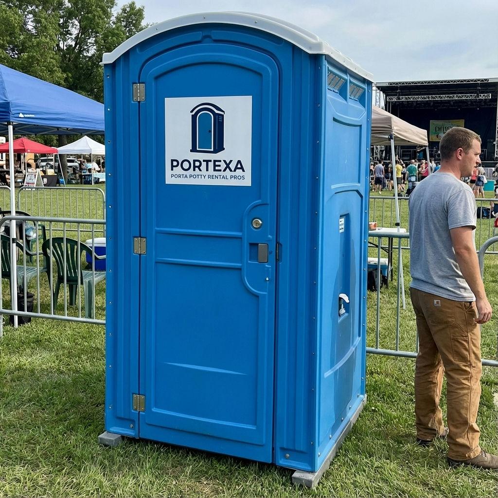 Outdoor event portable restroom