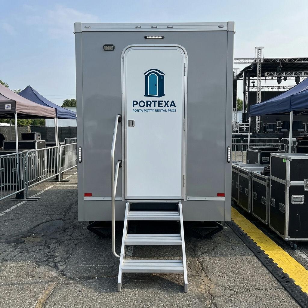 Upscale restroom trailer rental